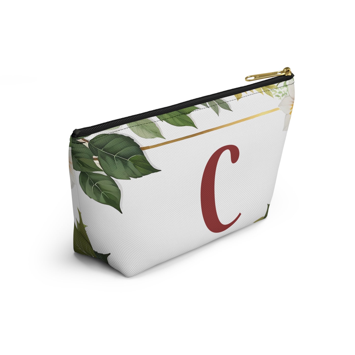 Copy of Personalized Floral Accessory Pouch, Makeup Bag, Gift for Her, Initial Pouch, Travel Organizer, Custom Cosmetic Bag