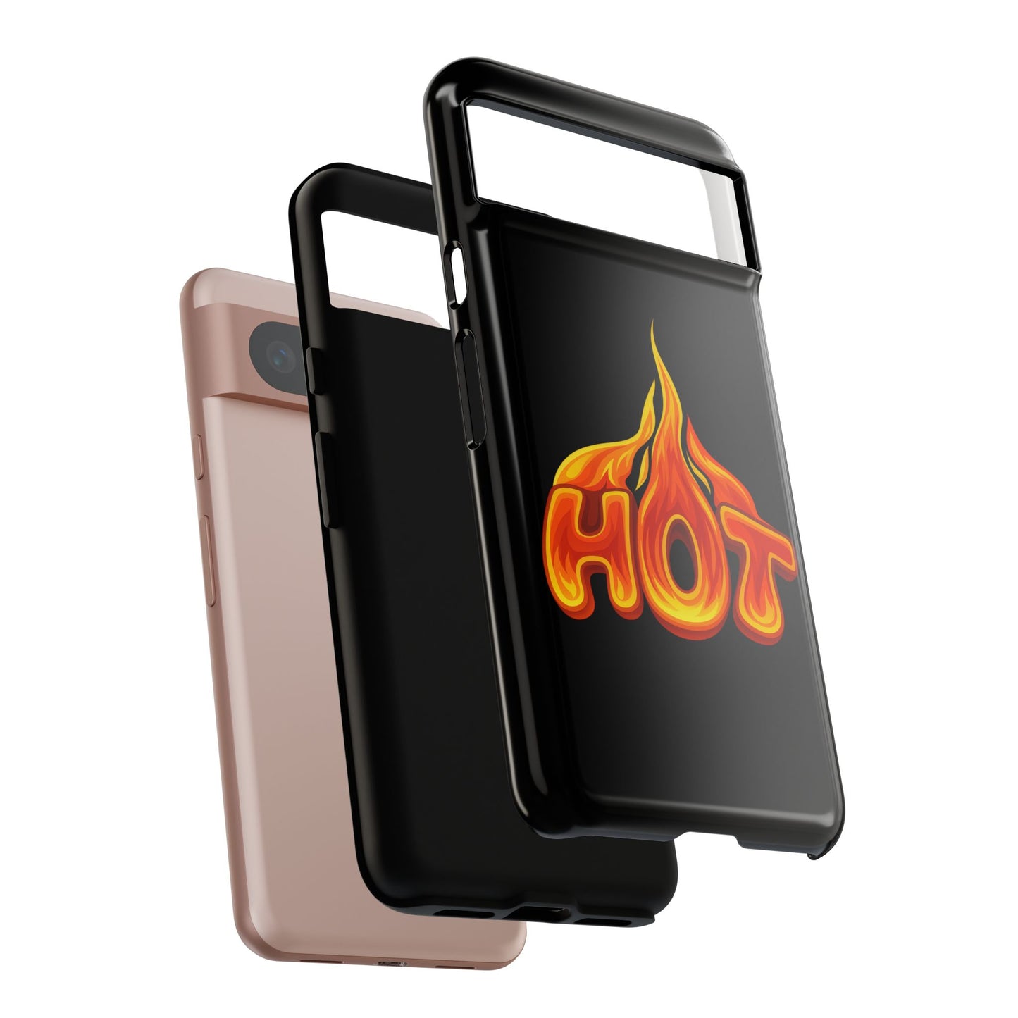 Stylish Phone Case, Hot Flames Design, Gift for Teens, Trendy Accessory, Protective Cover, Unique Phone Case