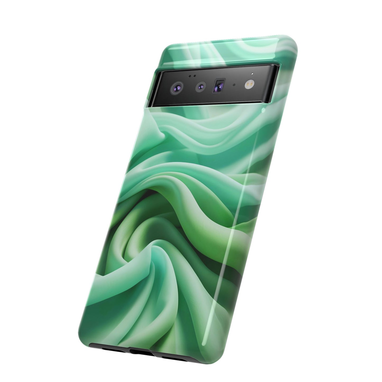 Stylish Phone Case, Tough Case, Green Abstract Design, Cell Phone Cover, Unique Gift, Trendy Accessory