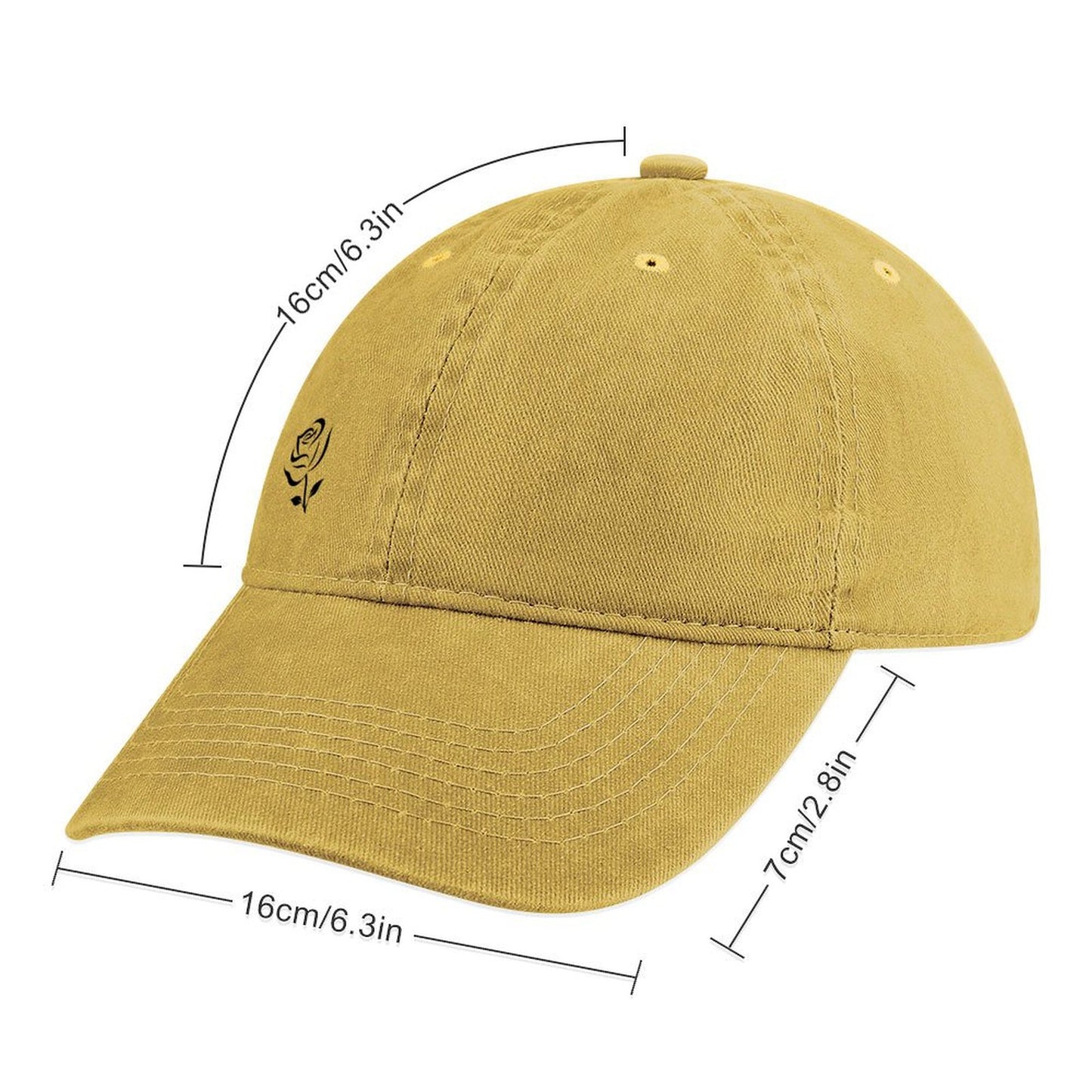 Adjustable Peaked Caps for Men and Women - Rose
