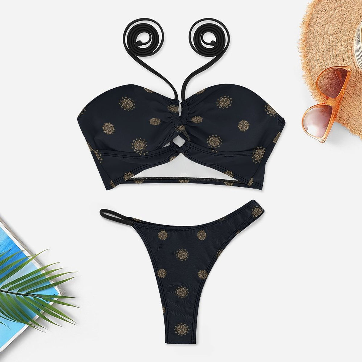 Black Custom Design Bikini Swimsuit