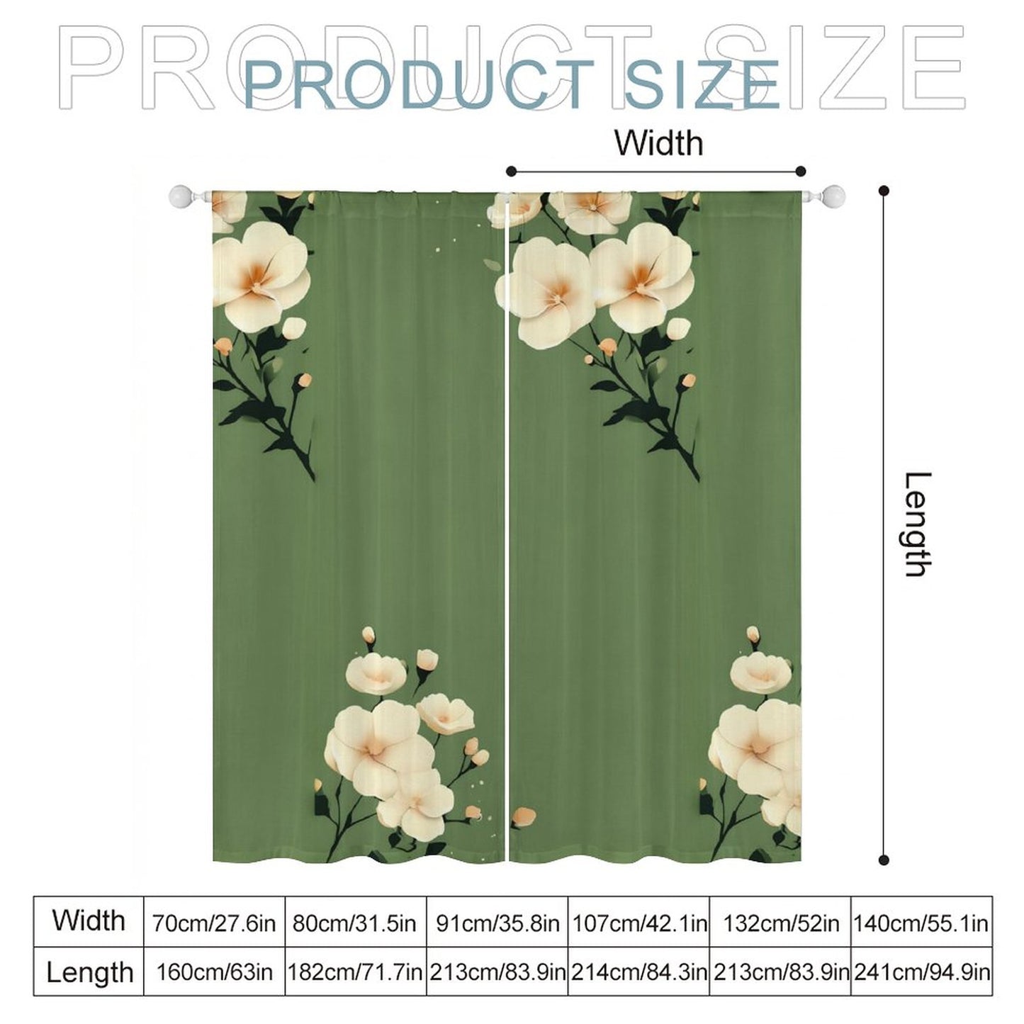 Sheer Curtain Green