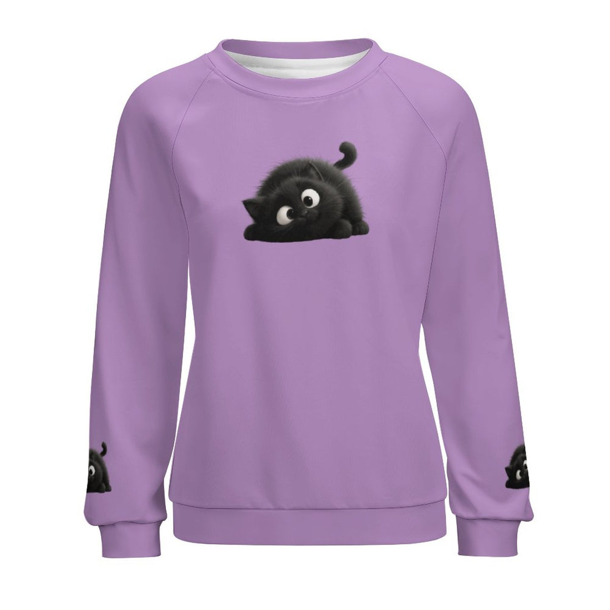 Cat Sweatshirt Designs Raglan Style