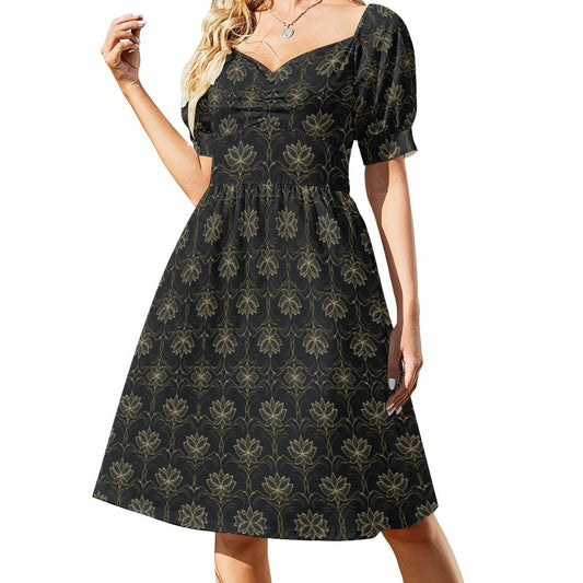 Short Sleeve V Neck Lovely Dress