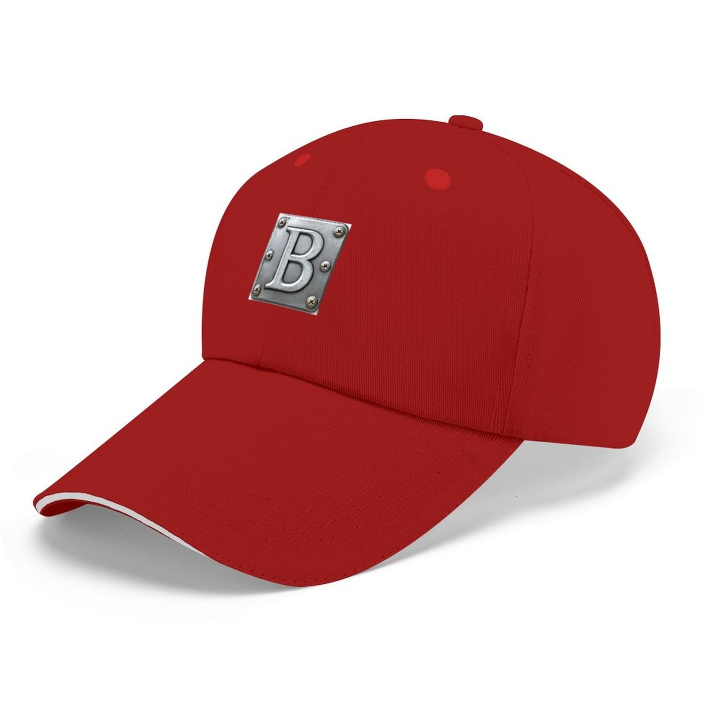 Baseball Cap for Men Women Curved Visor Sandwich - Letter B