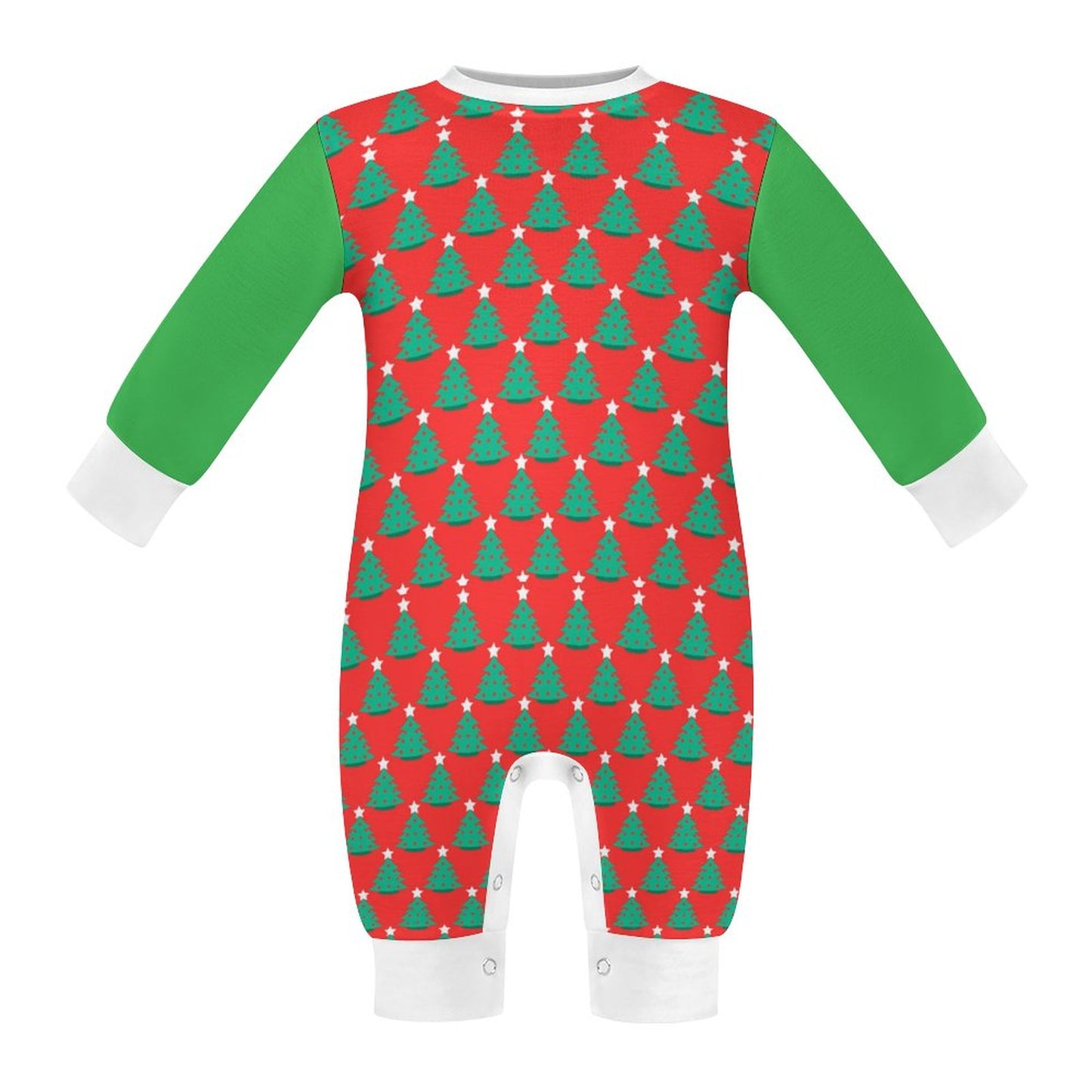 Christmas Tree Long Sleeve Baby Romper