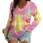 V-neck Loose Long Sleeve T-shirt