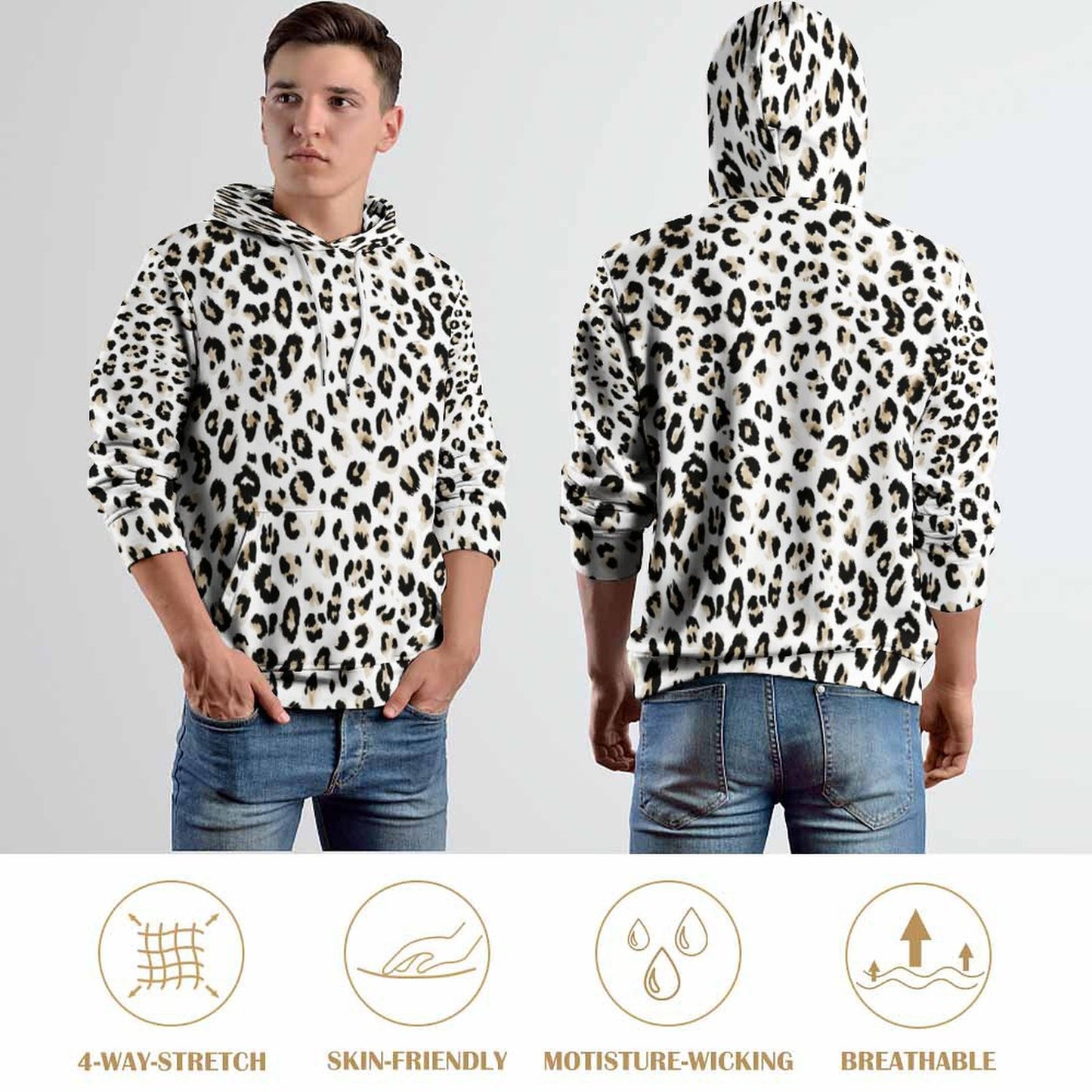 Unisex Cool Hoodie with Double-layer Cap
