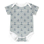 Faux Cotton Short Sleeve Baby Romper Anchors