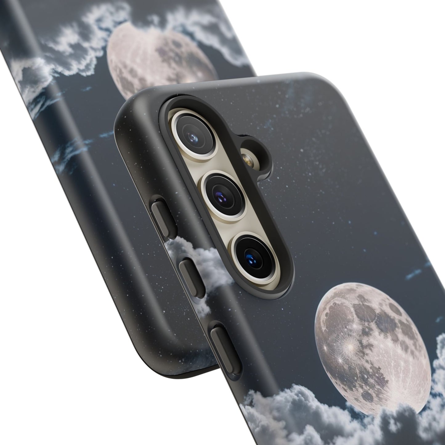 Moonlit Reflection Phone Case — Night Sky Moon & Clouds Tough Case
