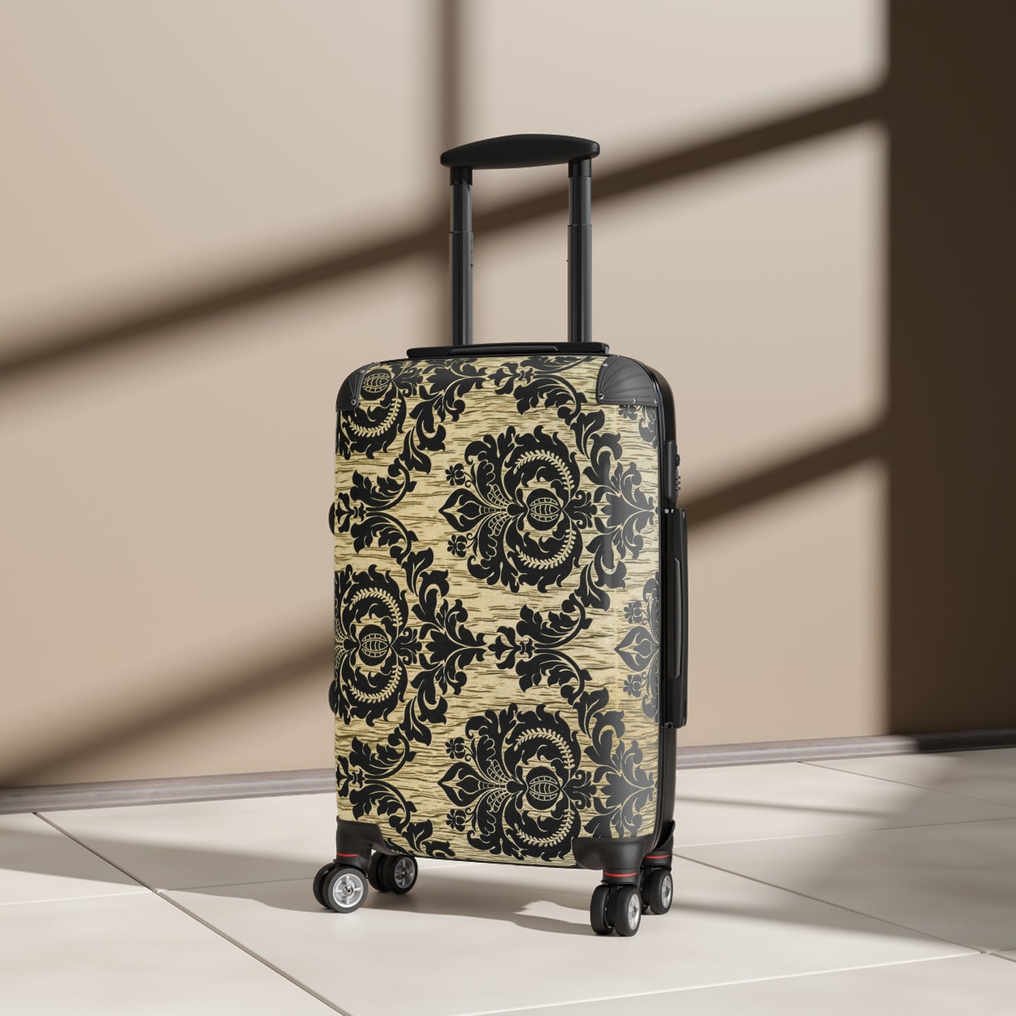Elegant Floral Suitcase, Stylish Luggage, Travel Bag