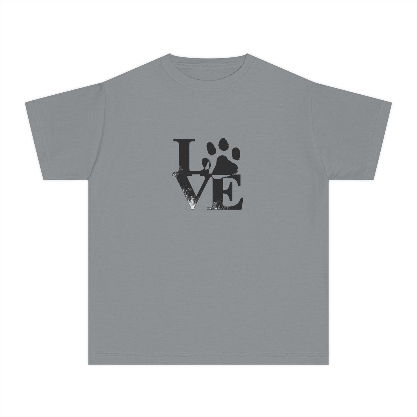 Youth Love Paw Tee - Perfect for Pet Lovers, Gifts for Kids, Animal Lovers, Birthday or Holiday Gift, Cute Casual Wear