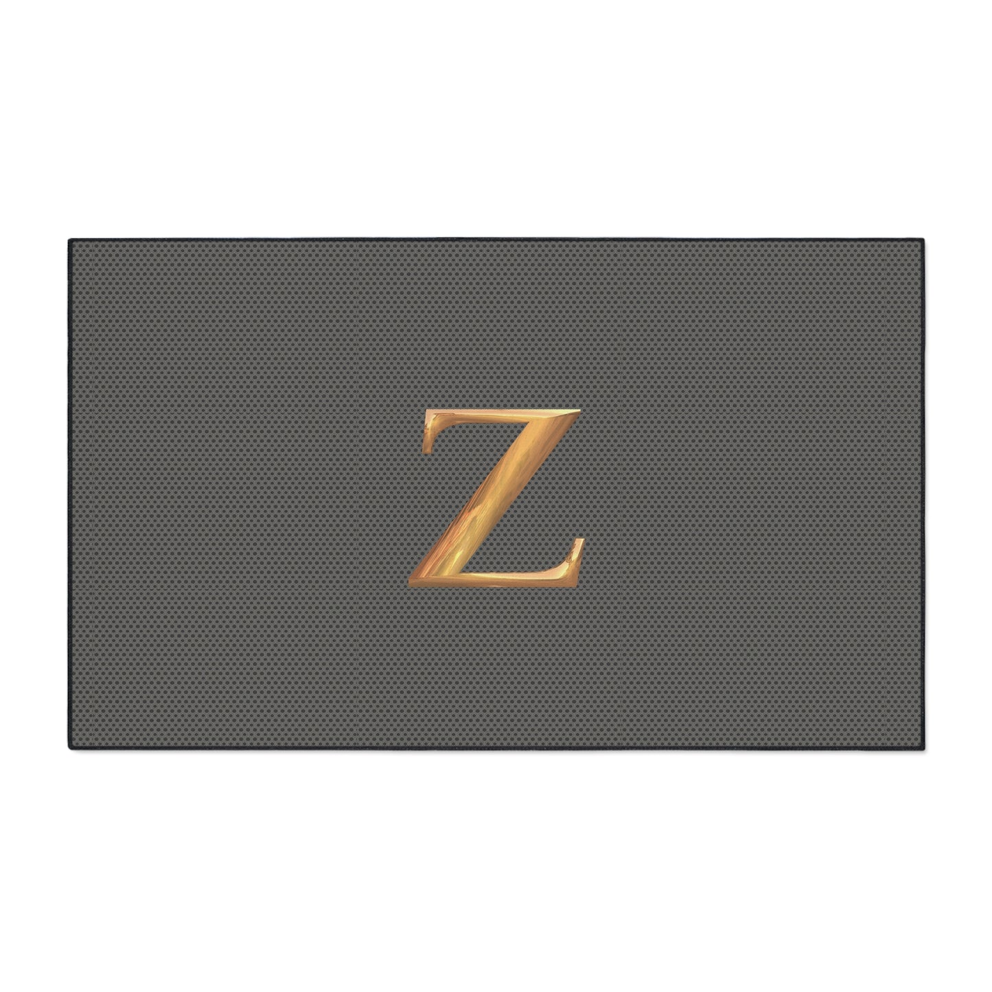 Gray and Gold Monogram Z Heavy-Duty Floor Mat
