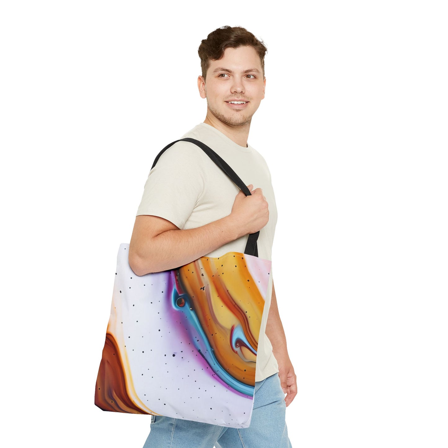 Colorful Abstract Tote Bag | Art Bags for Women, Reusable Shopping Bag