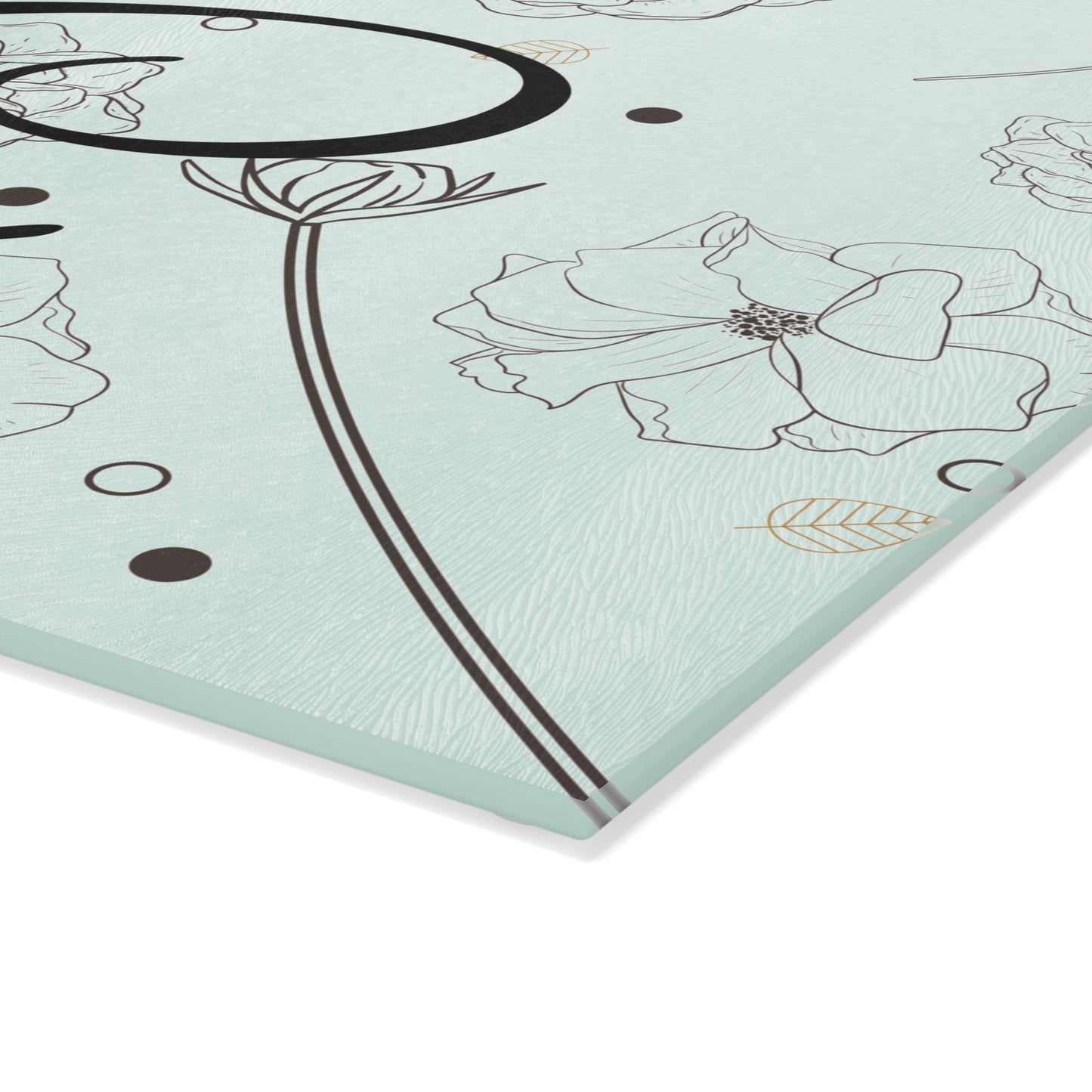 Personalized Floral Glass Cutting Board, Kitchen Decor, Wedding Gift, Housewarming Gift, Cooking Gift, Custom Kitchen Accessory