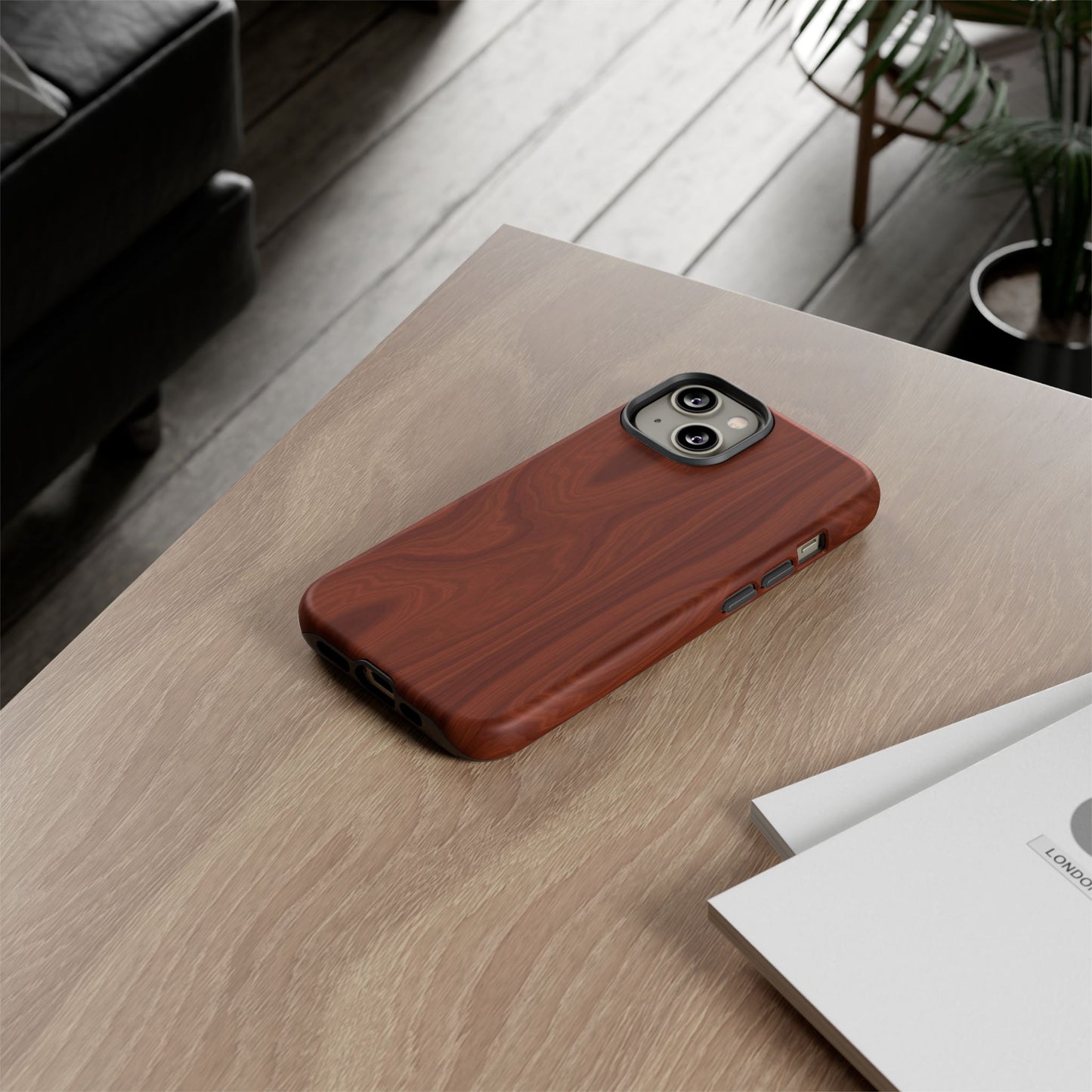 Wood Grain Phone Case, Stylish Tough Cases, Nature-Inspired Protective Cover, Unique Gifts for Him and Her, Eco-Friendly Tech Accessory