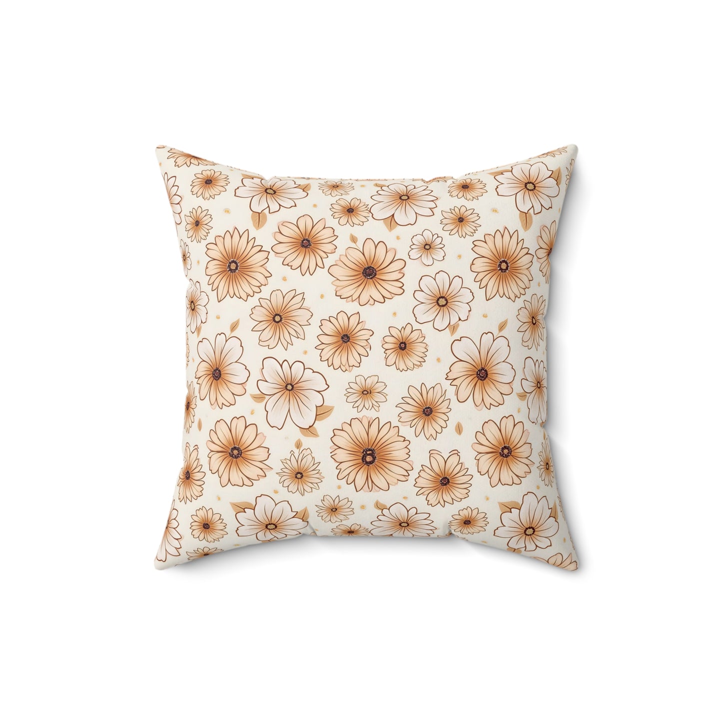 Bohemian Floral Throw Pillow, Cozy Home Decor, Flower Design Cushion, Gift for Her, Boho Chic Decoration, Spring and Summer Accent