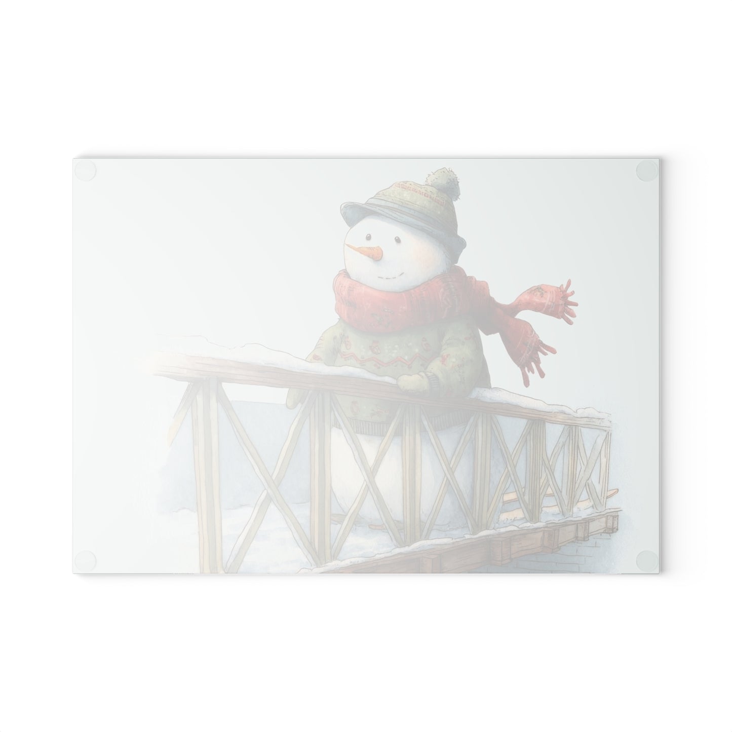 Whimsical Snowman Glass Cutting Board - Holiday Kitchen Gifts, Seasonal Decor, Unique Serving Tray, Winter Cooking Accessory, [...]