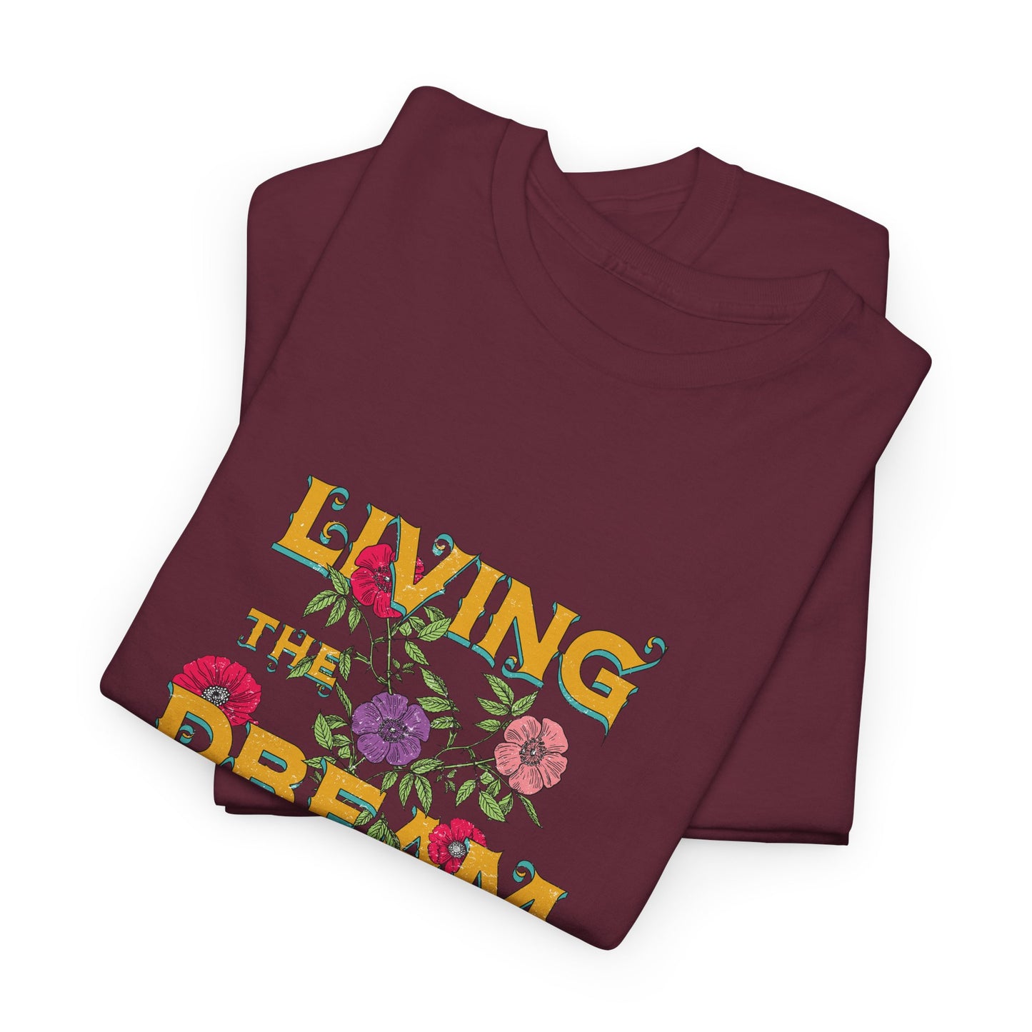 Living the Dream Floral Tee, Unisex Cotton T-Shirt, Inspirational Gift, Casual Everyday Wear, Flower Graphic Shirt, Summer Wardrobe [...]