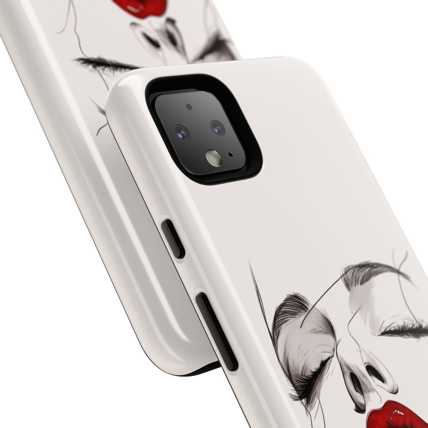 Stylish Phone Case with Artistic Lip Design, Femme Tech Accessory, Trendy Device Cover, Gift for Her, Unique Phone Accessories