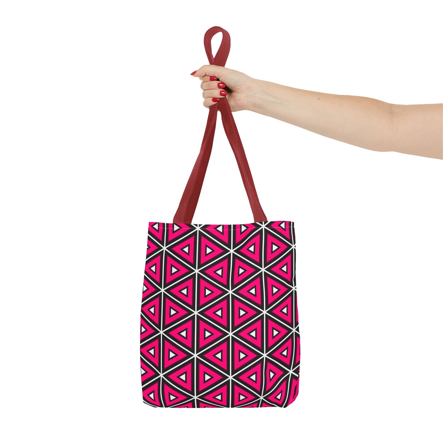 Vibrant Geometric Tote Bag, Trendy Shopping Tote, Cute Carry-All