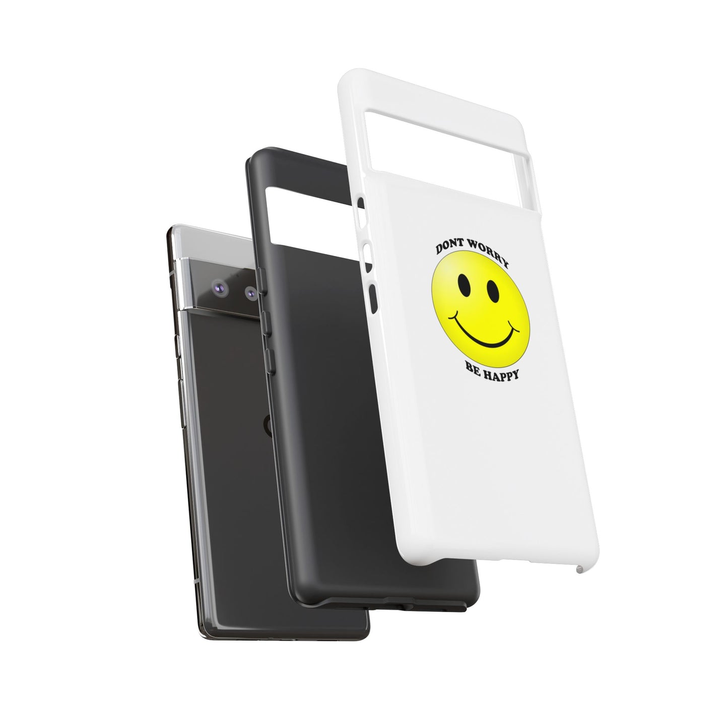 Happy Face Phone Case, Tough Cases, Don’t Worry, Be Happy, Cute Gift for Friends, Positive Vibes, Fun Mobile Accessories