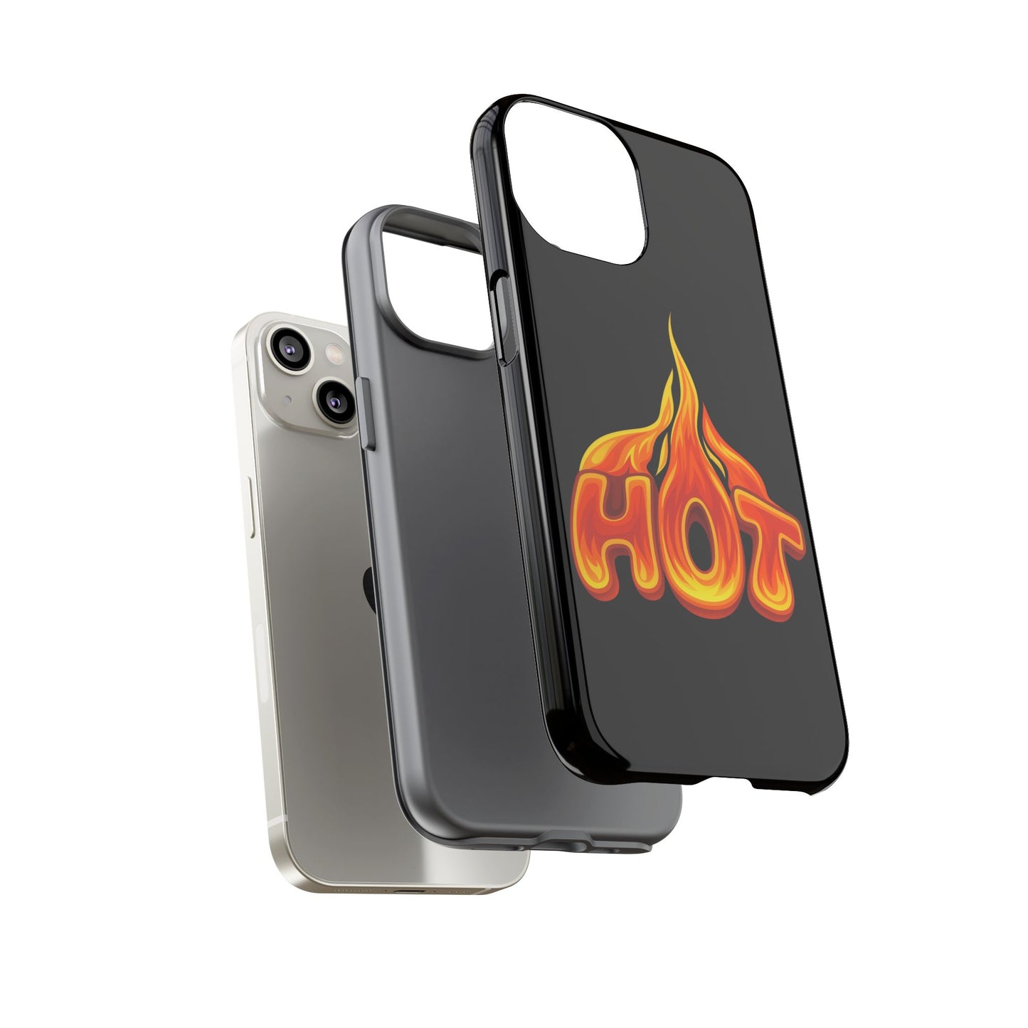 Stylish Phone Case, Hot Flames Design, Gift for Teens, Trendy Accessory, Protective Cover, Unique Phone Case