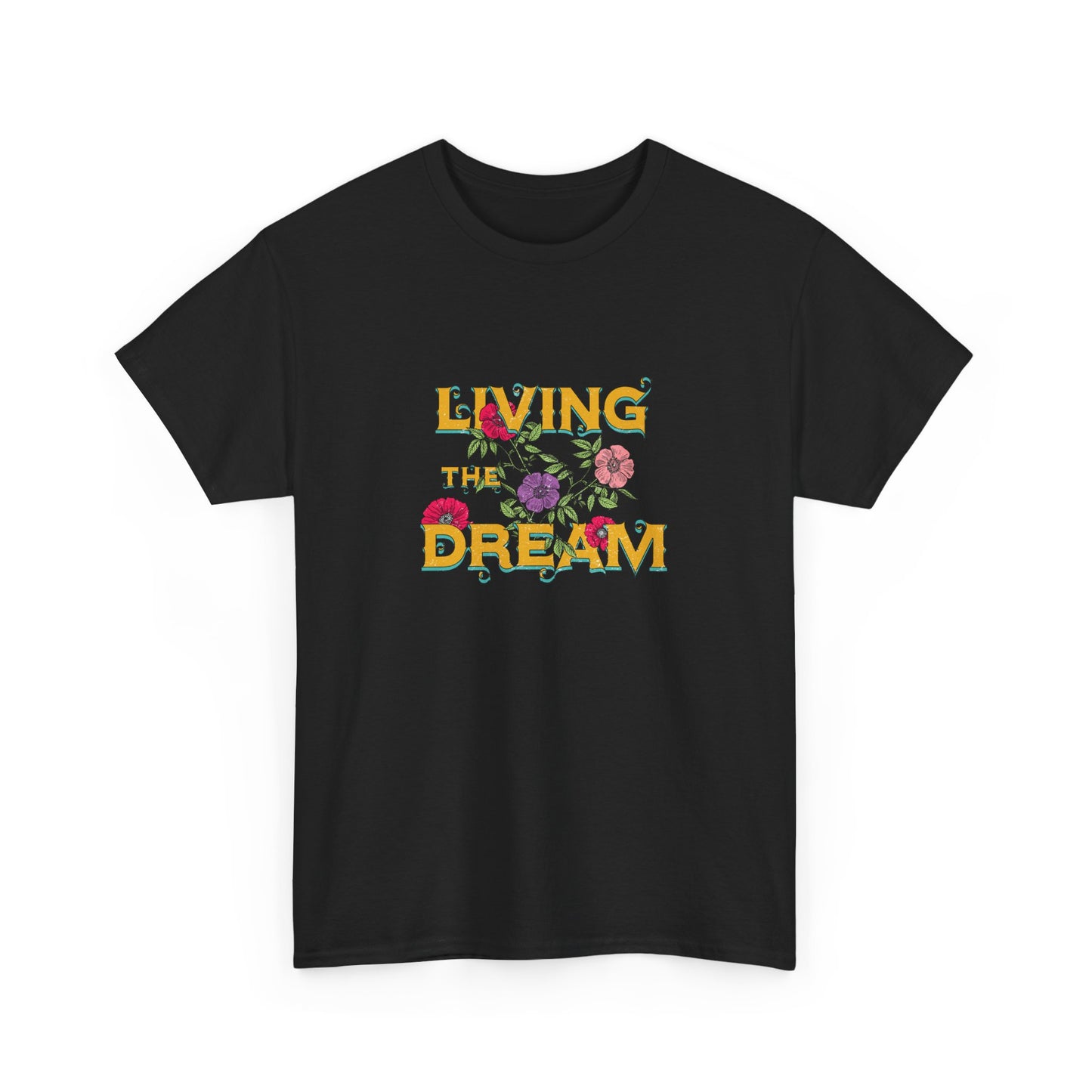 Living the Dream Floral Tee, Unisex Cotton T-Shirt, Inspirational Gift, Casual Everyday Wear, Flower Graphic Shirt, Summer Wardrobe [...]