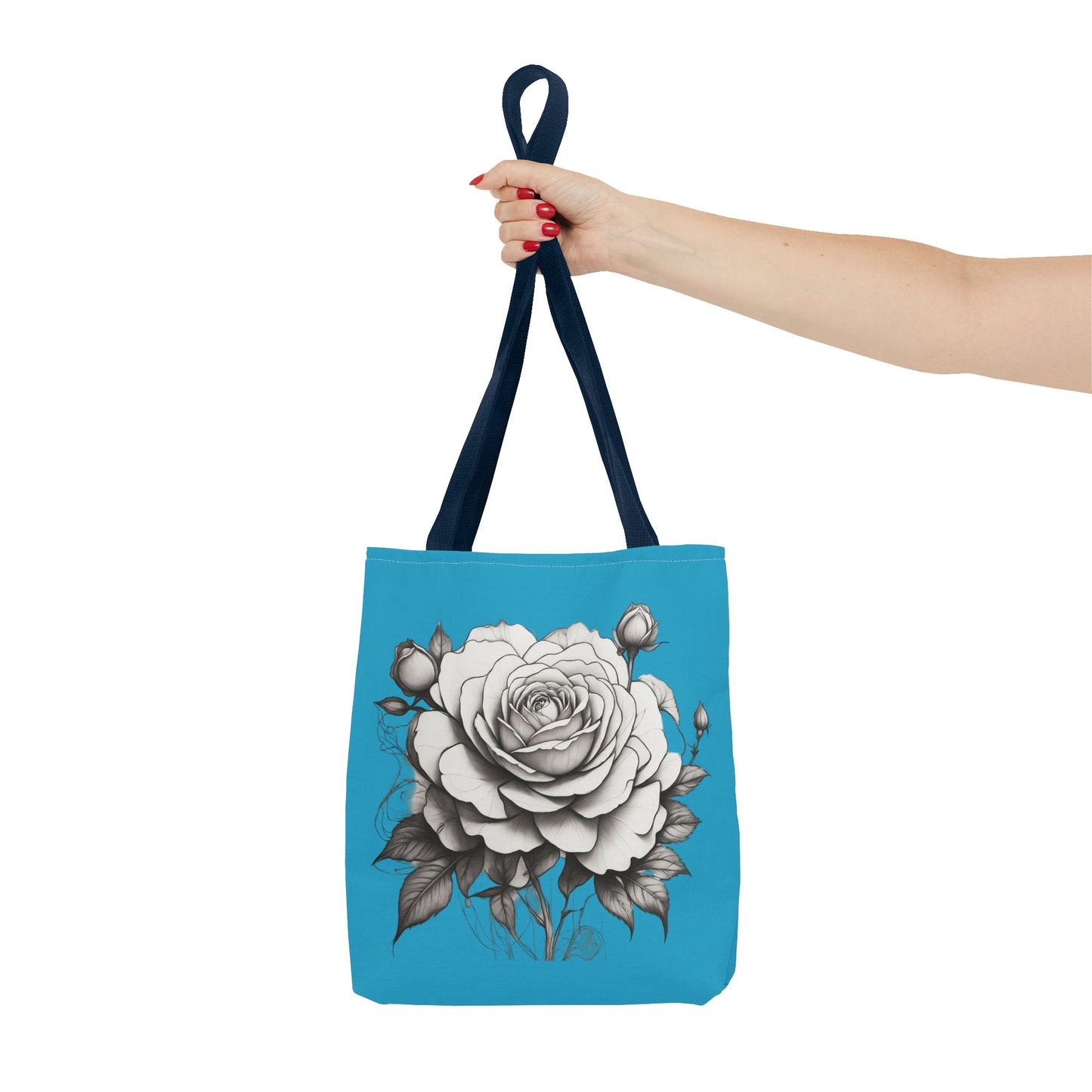 Elegant Floral Tote Bag with Roses, Chic Reusable Grocery Bag, Perfect Gift for Her, Stylish Handbag, Everyday Essentials