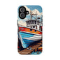 Colorful Fishing Boat Phone Case | Nautical Gift, Marine Design, Coastal Aesthetic, Summer Vibes, Sea Lover's Accessory