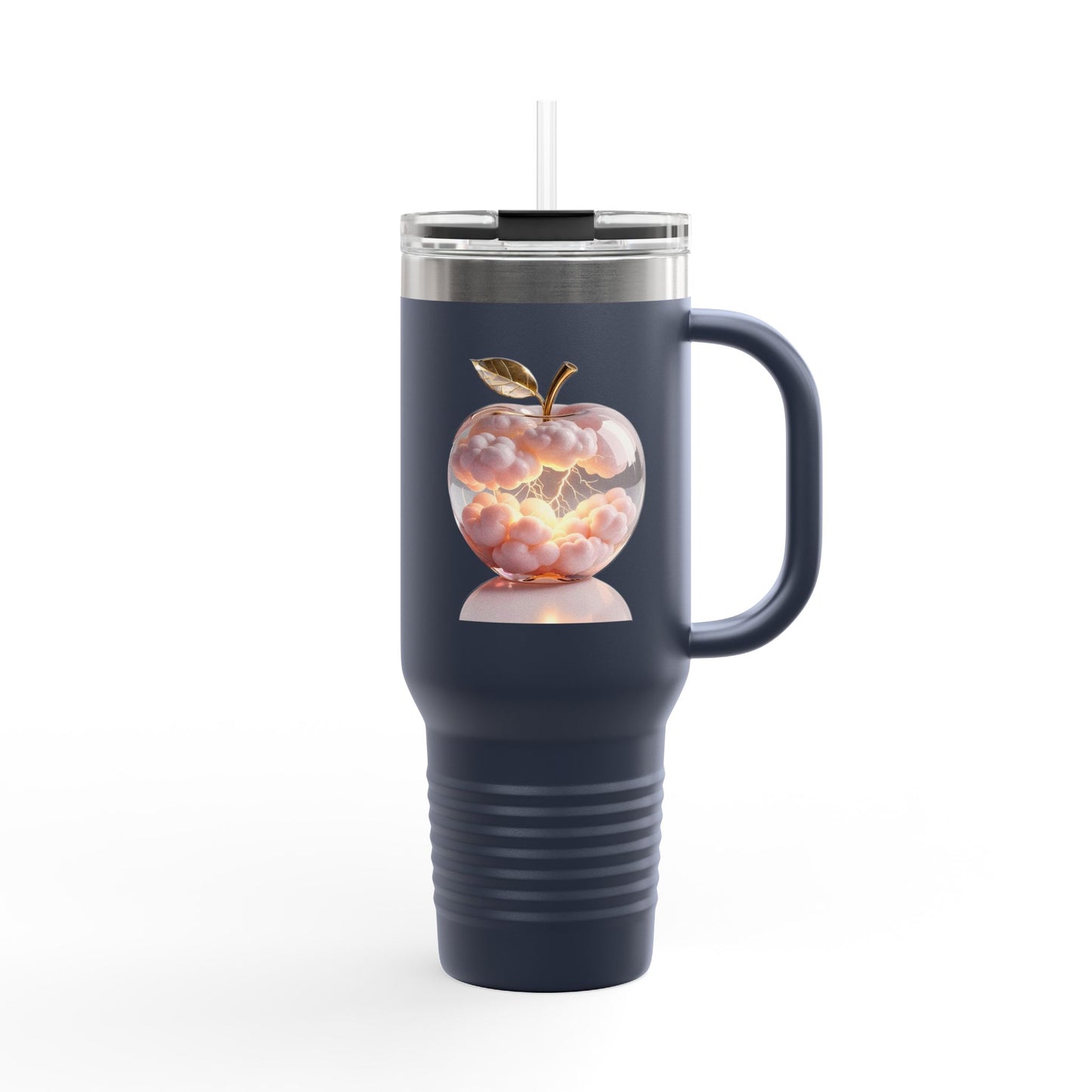 Insulated Travel Mug with Stylish Fruit Design, Customizable Travel Cup, Ideal for Gifts, Hot Cold Drinks, Coffee Lover's Companion
