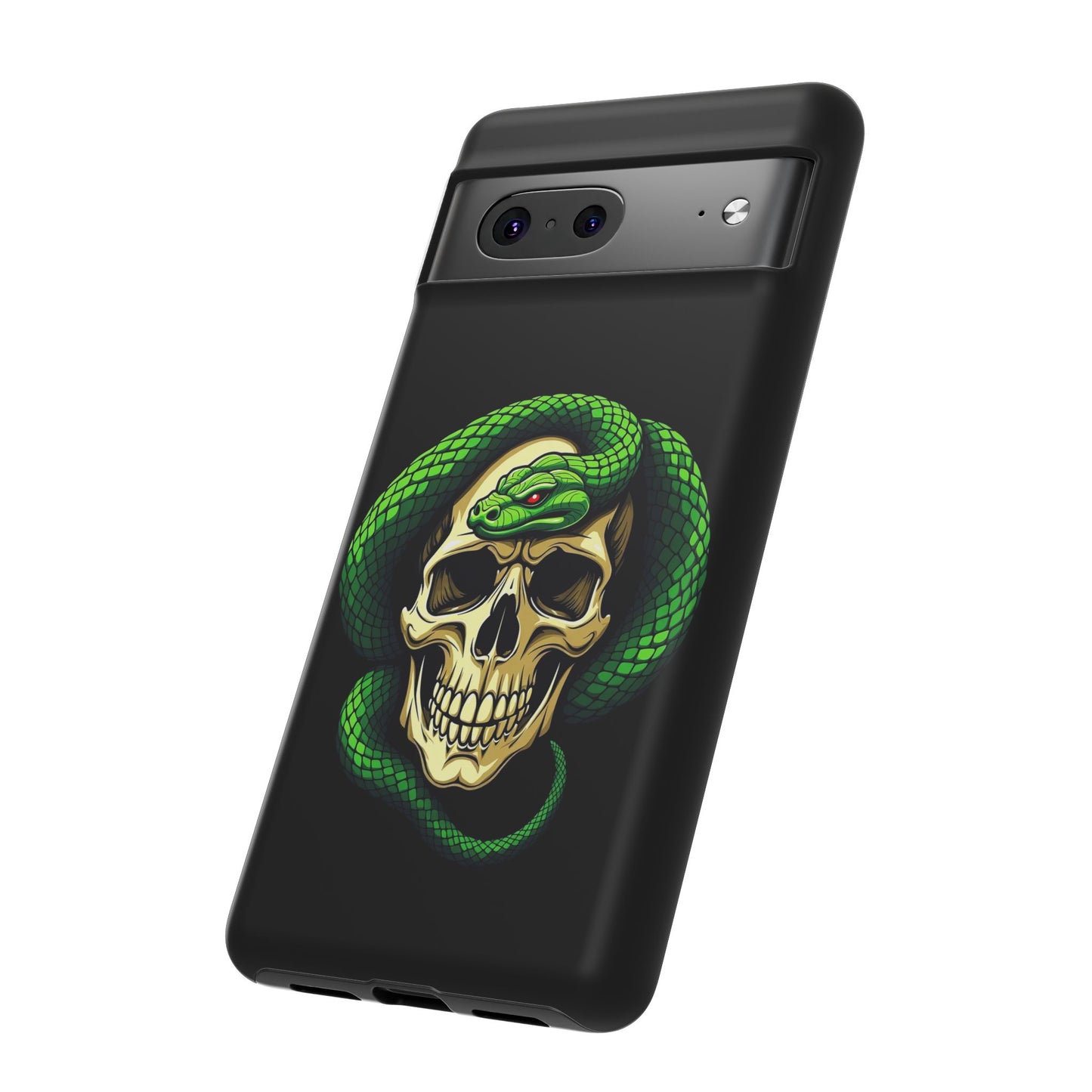 Skull & Snake Phone Case | Tough Cases, Protective Cover, Edgy Phone Accessories, Gothic Gift, Halloween Decor