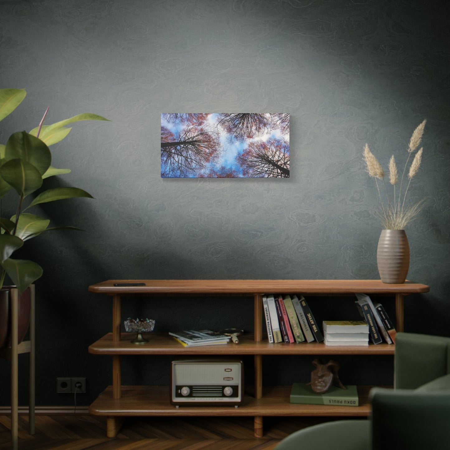 Canopy Sky Canvas Print — Winter Tree Tops Wall Art