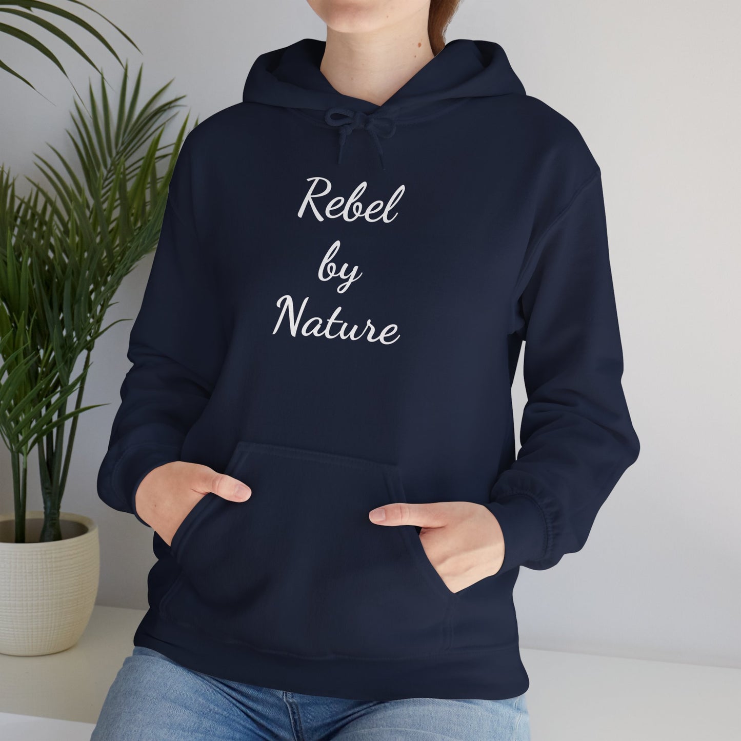 Rebel by Nature Hoodie - Unisex Heavy Blend Sweatshirt for Adventure Lovers