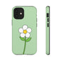 Floral Phone Case - Tough Cases for Nature Lovers, Cute Green Flower Design, iPhone Cover, Gift for Her, Spring Accessories