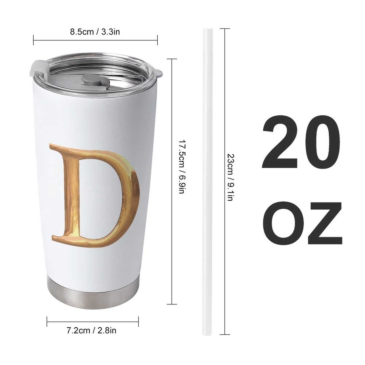 20oz Insulated Stainless Steel Cup with Lid