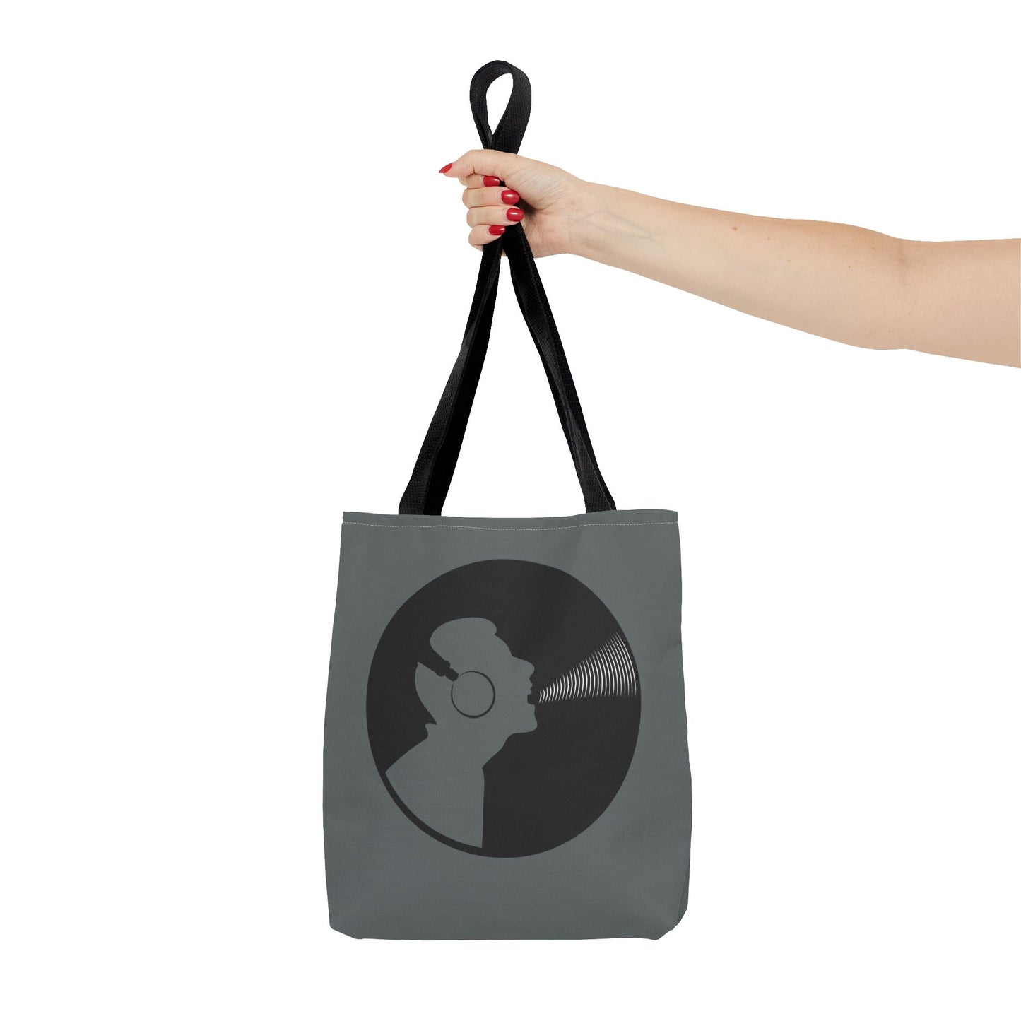Music Lover's Tote Bag, Stylish Bag for Vinyl Enthusiasts, Gift for Music Lovers, Unique Shopping Tote, Record Player Accessory