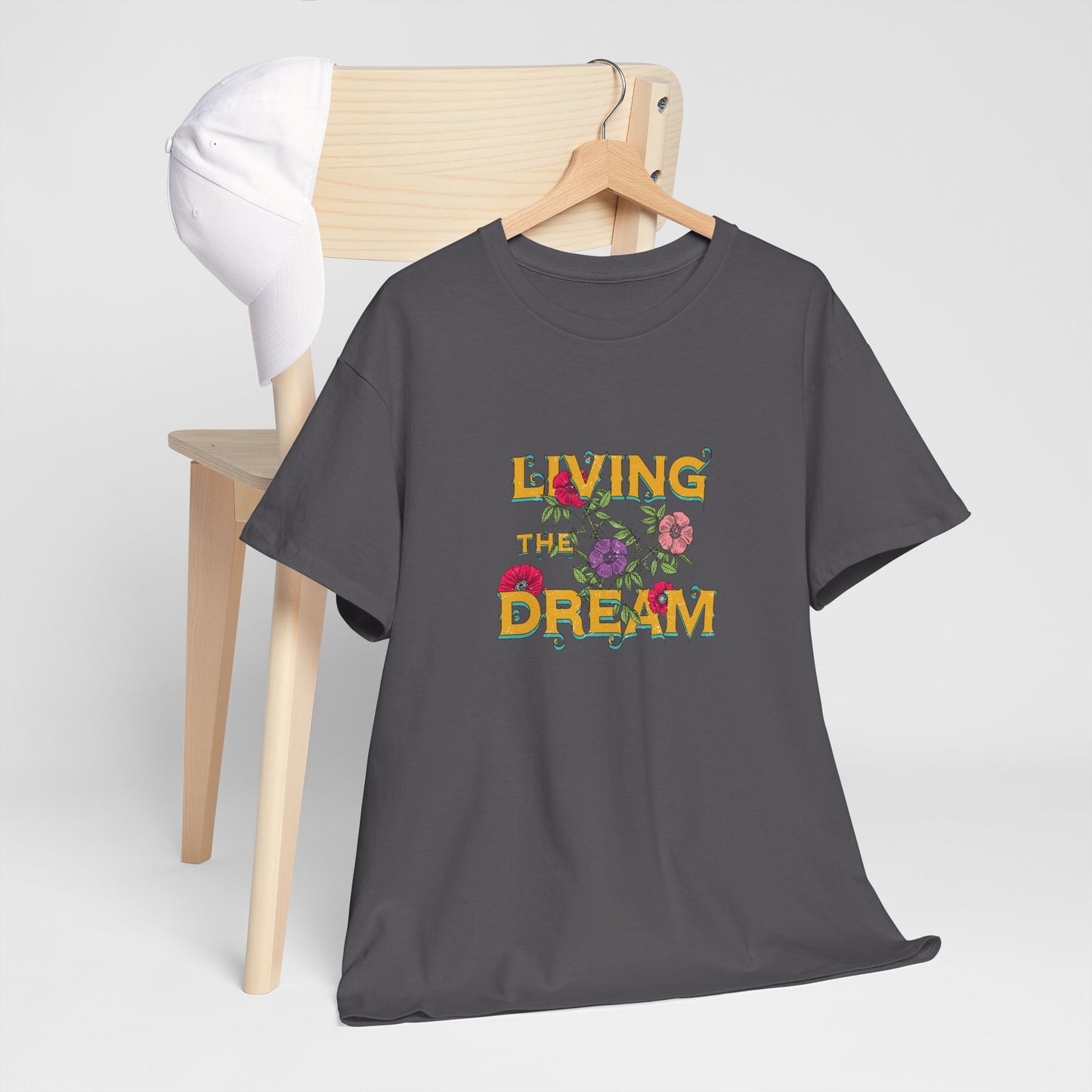 Living the Dream Floral Tee, Unisex Cotton T-Shirt, Inspirational Gift, Casual Everyday Wear, Flower Graphic Shirt, Summer Wardrobe [...]