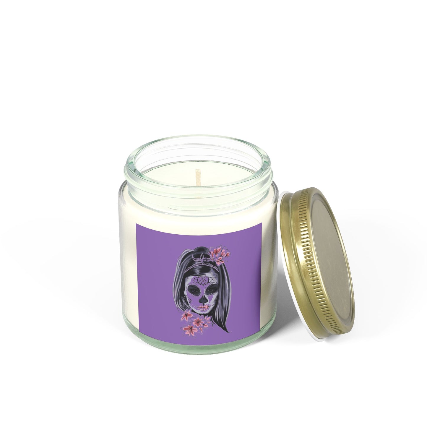 Day of the Dead Scented Candles, Coconut Apricot Wax, Spider Web Decor, Cozy Home Fragrance, Fall Decor, Gift for October