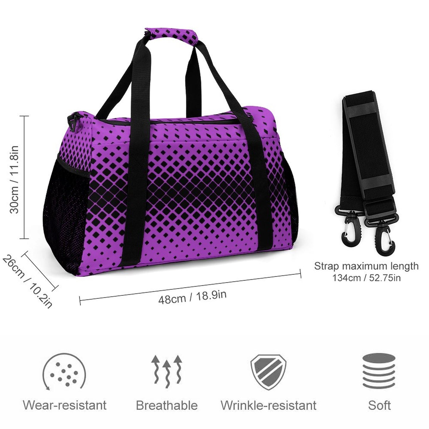Travel Duffel Bag - Purple
