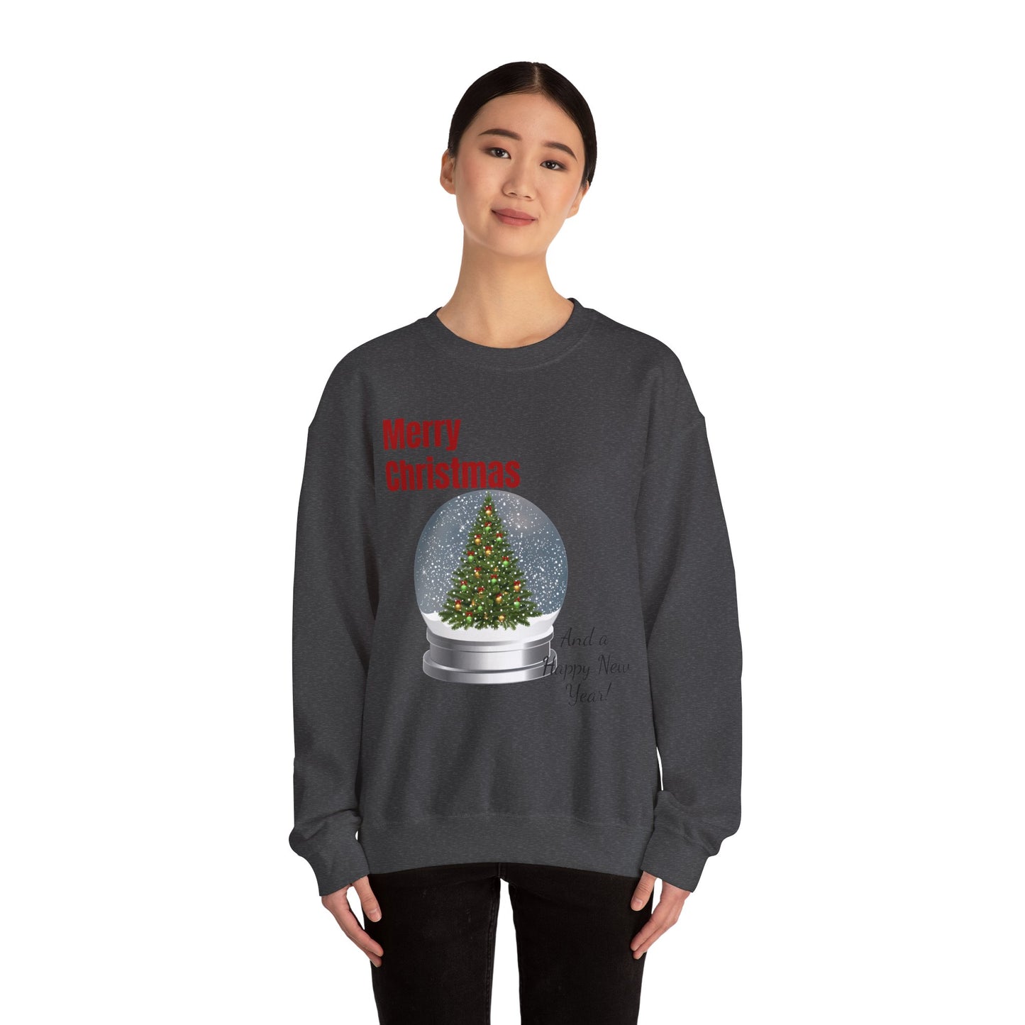 Christmas Snow Globe Sweatshirt – "Merry Christmas" Holiday Crewneck