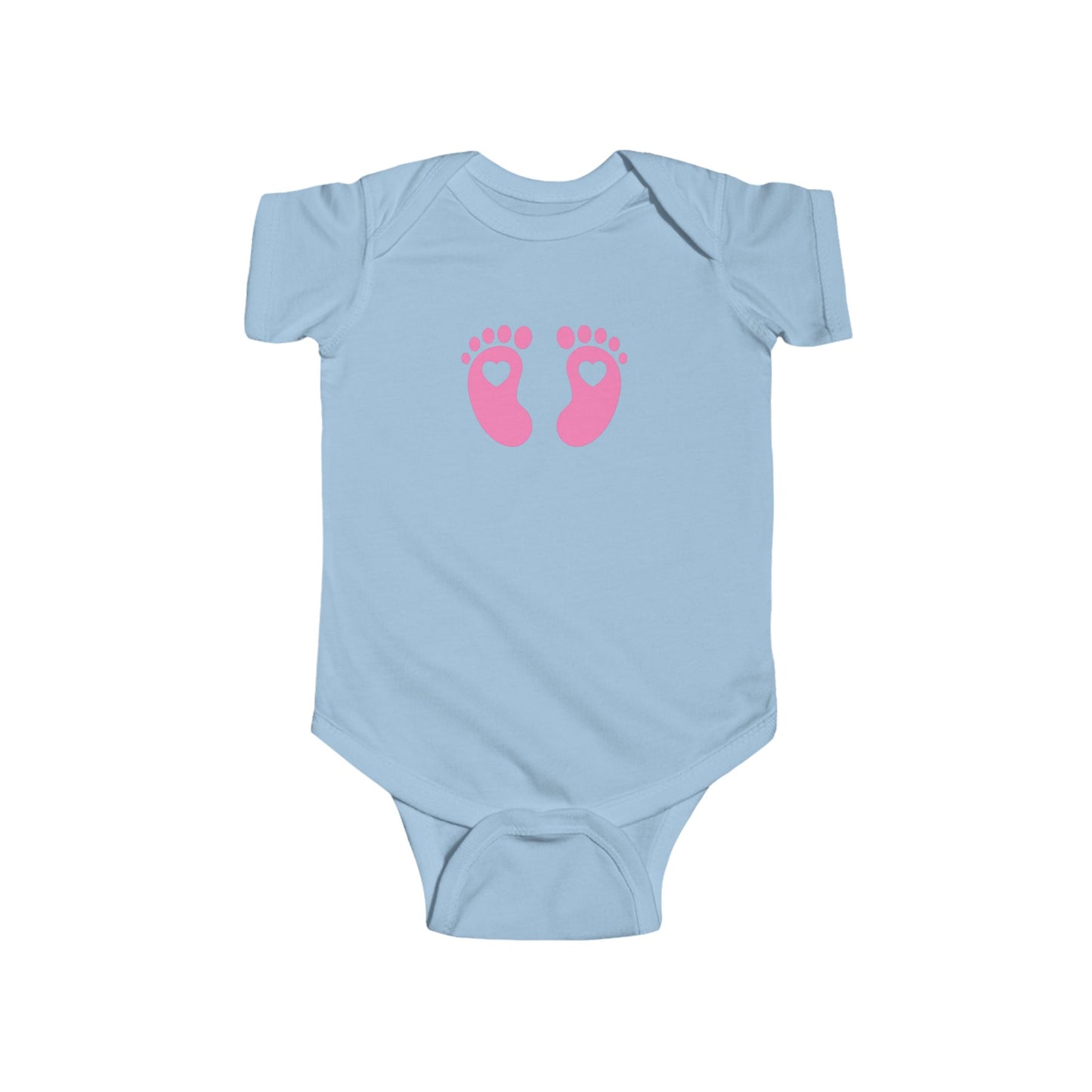 Adorable Baby Footprints Bodysuit, Infant Bodysuit, Newborn Gift, Baby Shower Apparel, Cute Baby Outfit, Heart Footprints Onesie