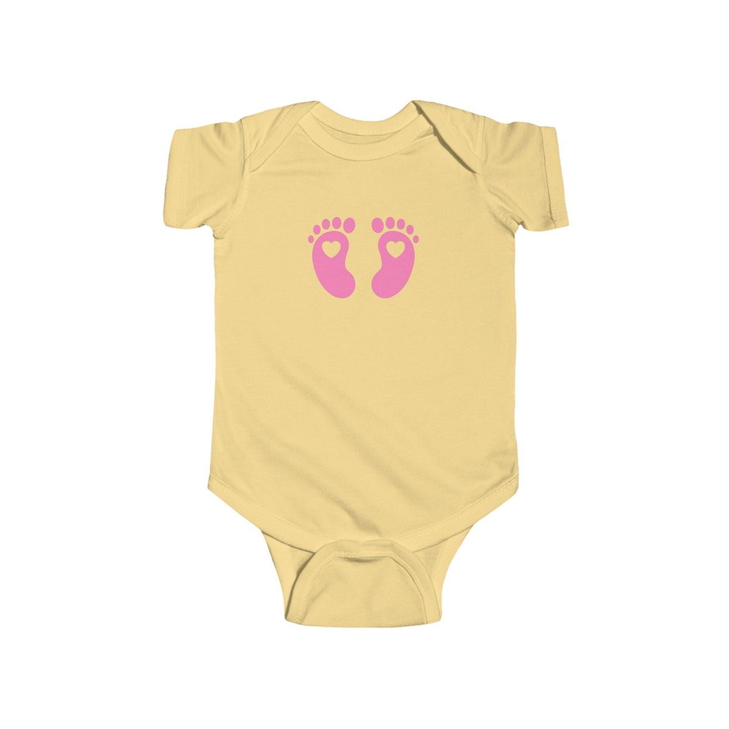 Adorable Baby Footprints Bodysuit, Infant Bodysuit, Newborn Gift, Baby Shower Apparel, Cute Baby Outfit, Heart Footprints Onesie