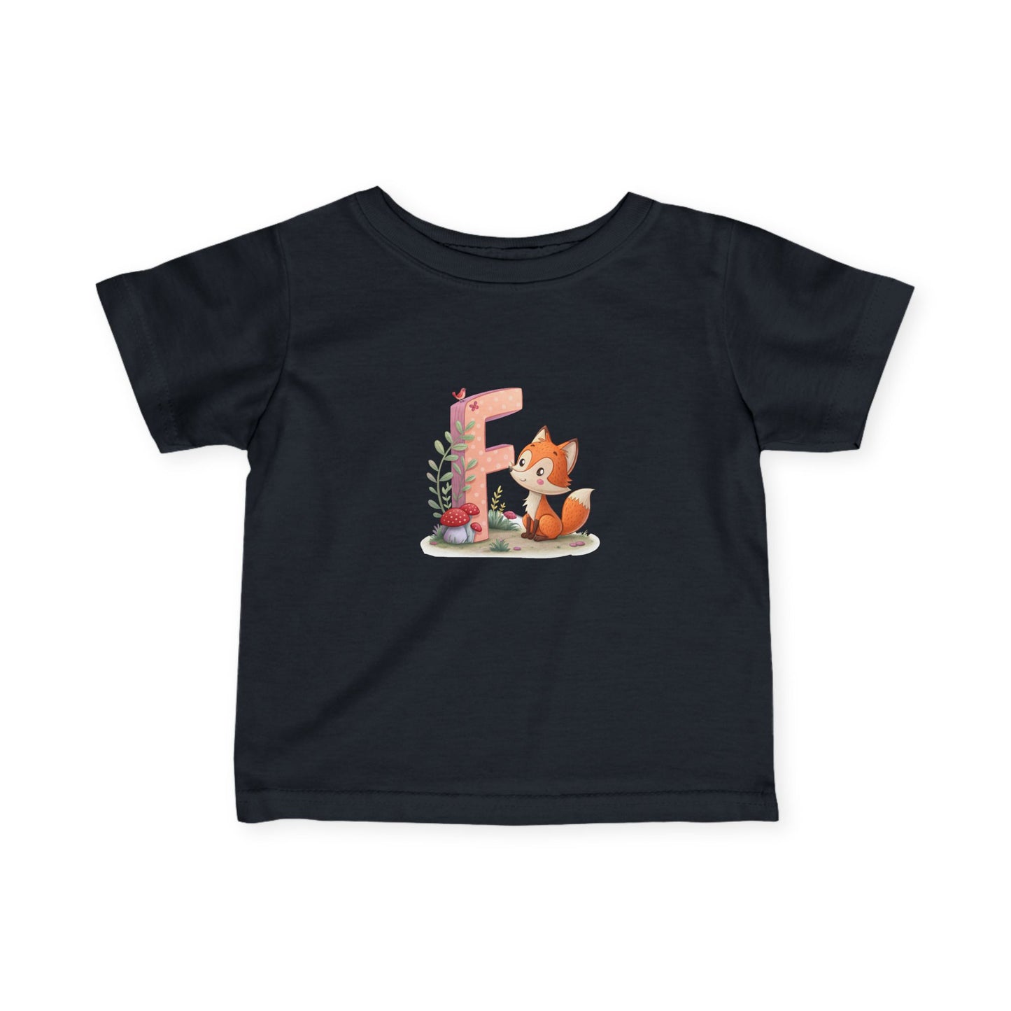Whimsical Fox Infant Tee, Cute Kids Shirt, Personalized Baby Clothing, Baby Shower Gift, Eco-Friendly Toddler Tee