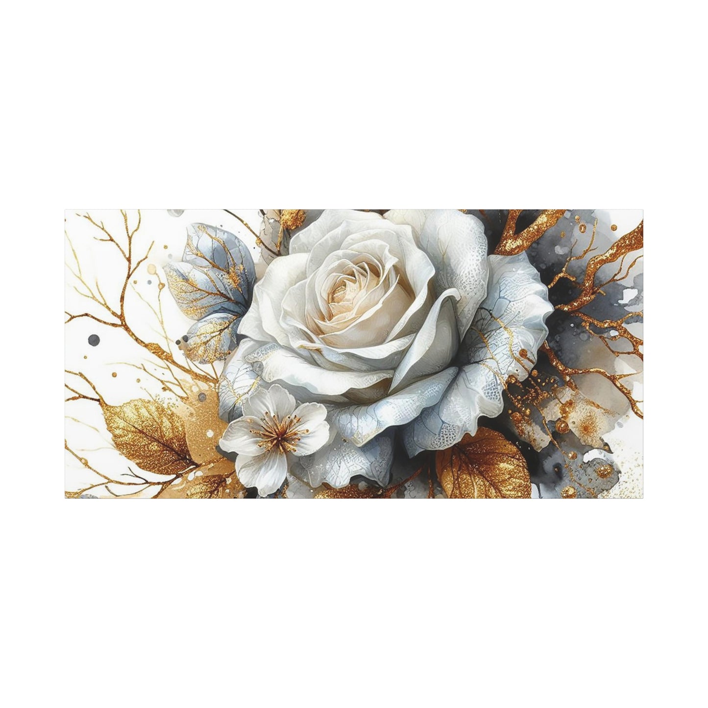 Matte Canvas, Stretched, 1.25" - Gold and Black