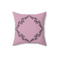 Elegant Pink Decorative Pillow with Ornate Design, Home Decor, Gift Idea, Cozy Living Room, Stylish Couch Accessory