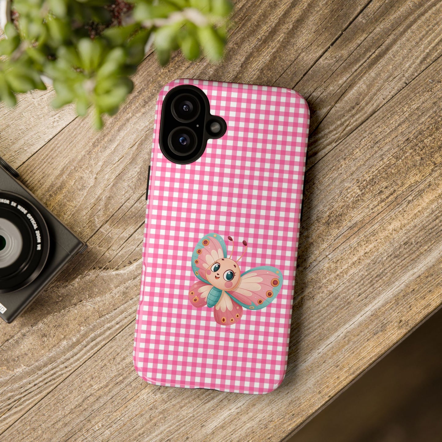 Cute Butterfly Phone Case, Tough Cases, Floral Phone Accessory, Gift for Her, Spring Fashion, Kids' Birthday Present, Pastel Aesthetic