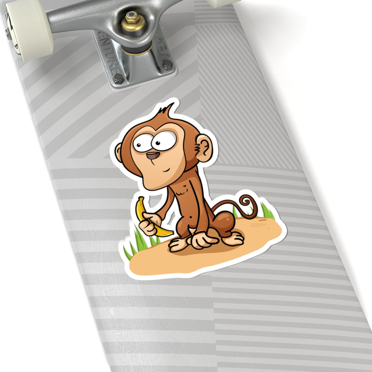 Whimsical Monkey Sticker for Kids, Cute Animal Decal, Fun Laptop Accessories, Monkey Lover Gift, Playful School Supplies