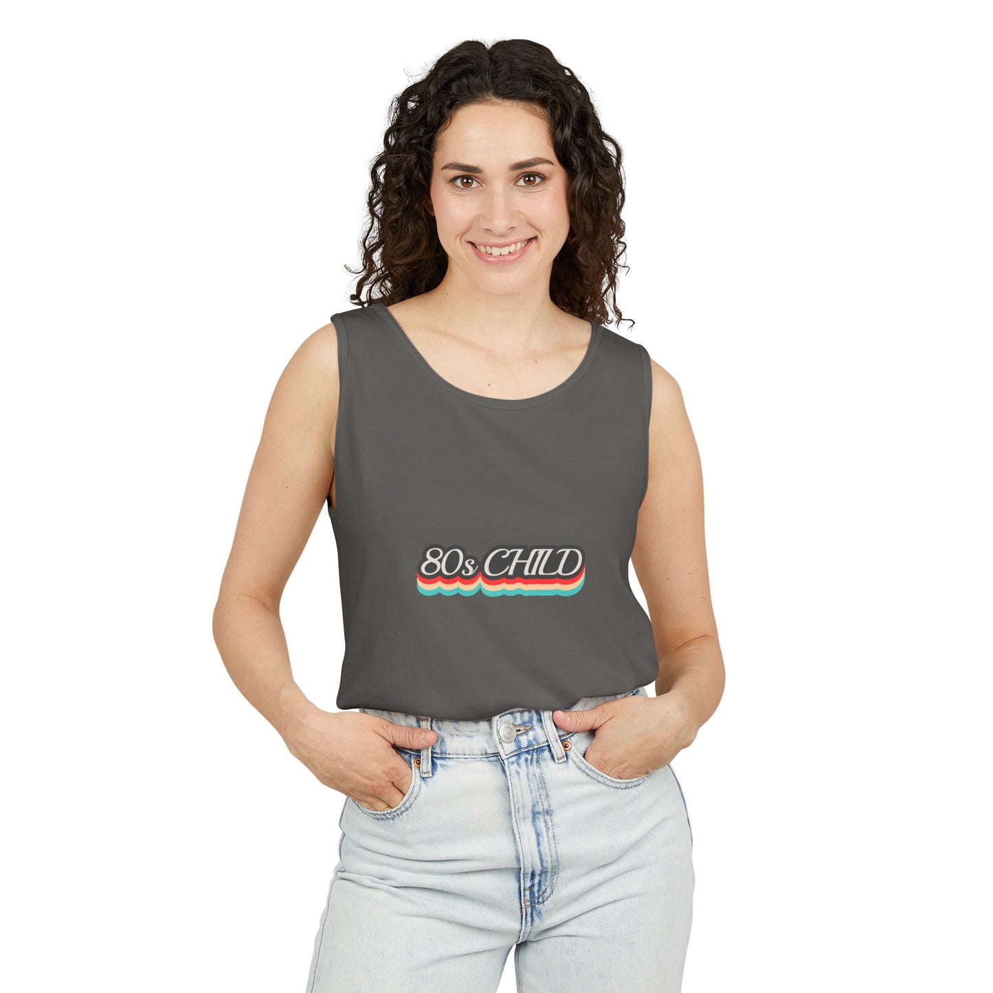 80s Child Unisex Tank Top | Retro Summer Wear, Vintage Style Shirt, Gift for 80s Lovers, Bohemian Fashion, Nostalgic Apparel