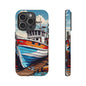 Colorful Fishing Boat Phone Case | Nautical Gift, Marine Design, Coastal Aesthetic, Summer Vibes, Sea Lover's Accessory